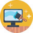 art and design,desktop computer,painter,paintbrush,computer monitor,desktop pc,paintbrushes,paintwork